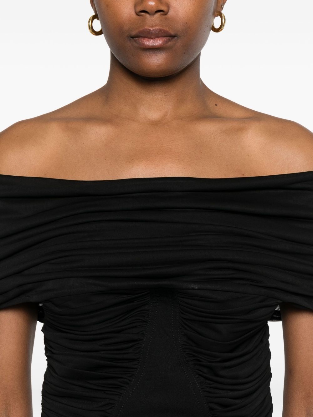 off-shoulder mini dress - 5