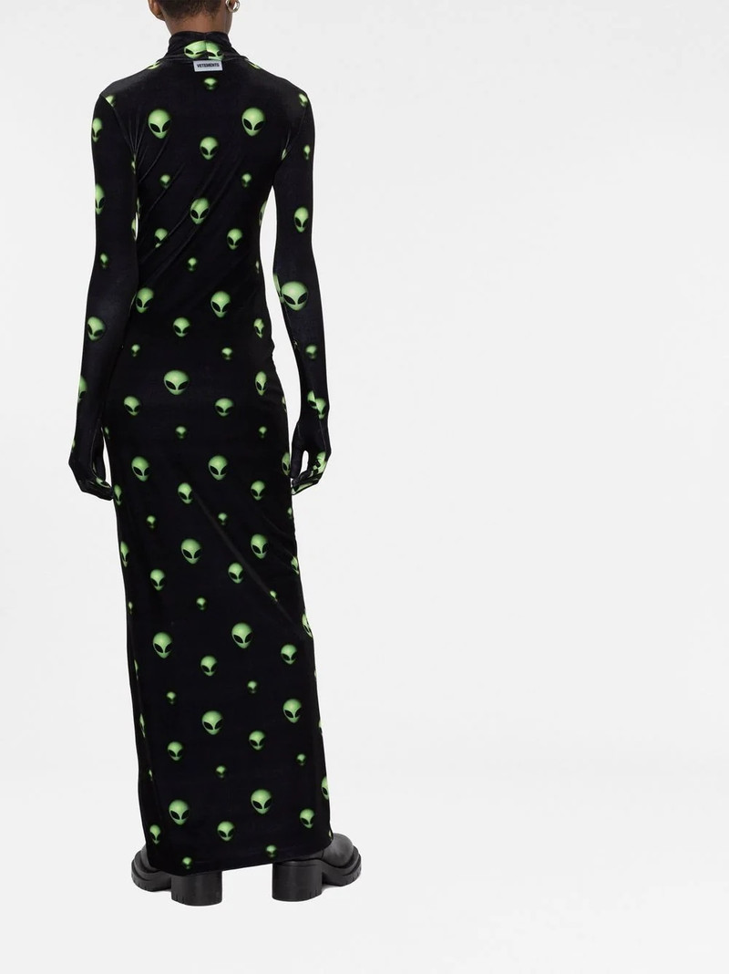graphic-print long-sleeved maxi dress 6