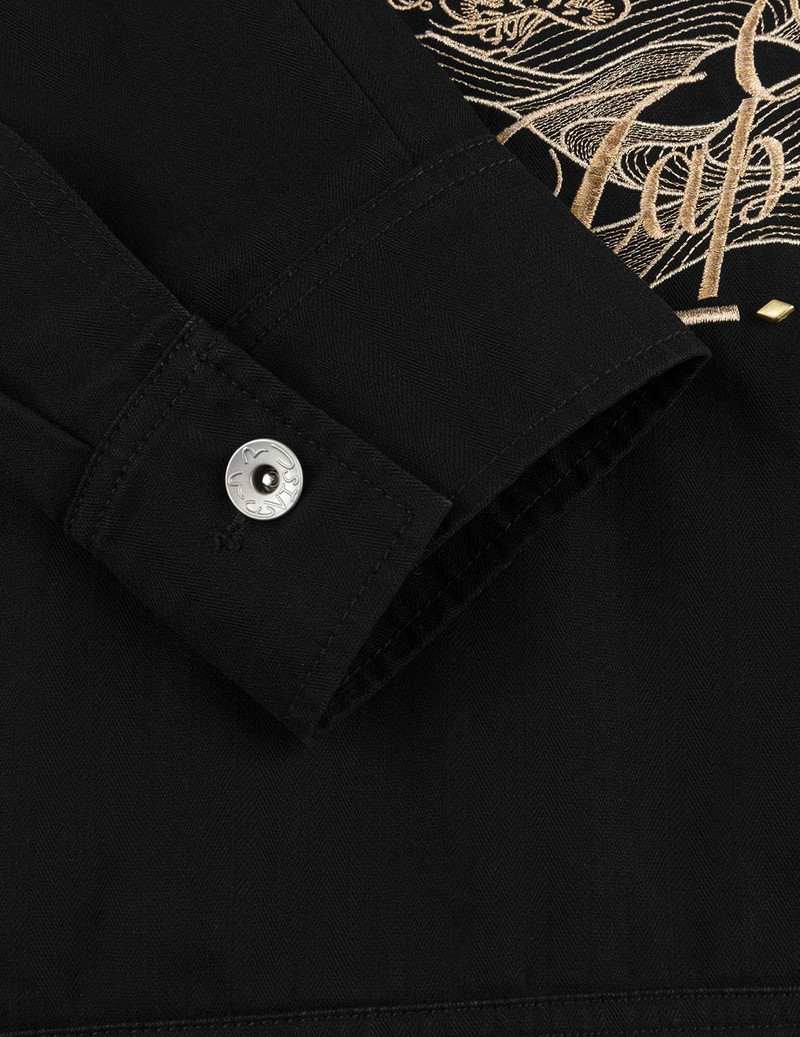 Lion Dance and Mountain Embroidery Regular Fit Worker Jacket 14