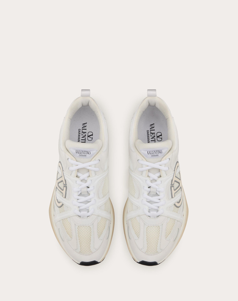 Valentino VLOGO EASYJOG LOW-TOP SNEAKER IN CALFSKIN AND FABRIC outlook