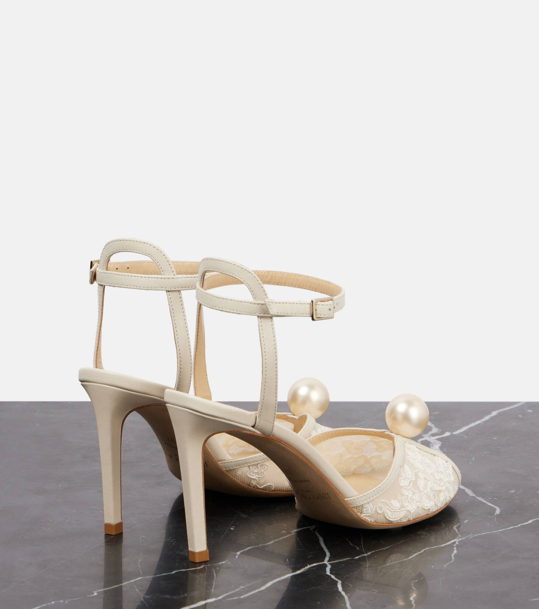 Sacora 85 leather and lace sandals - 2