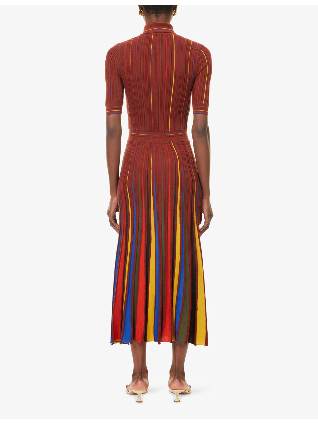 Calypso Short-Sleeve Wool Knitted Maxi Dress - 4