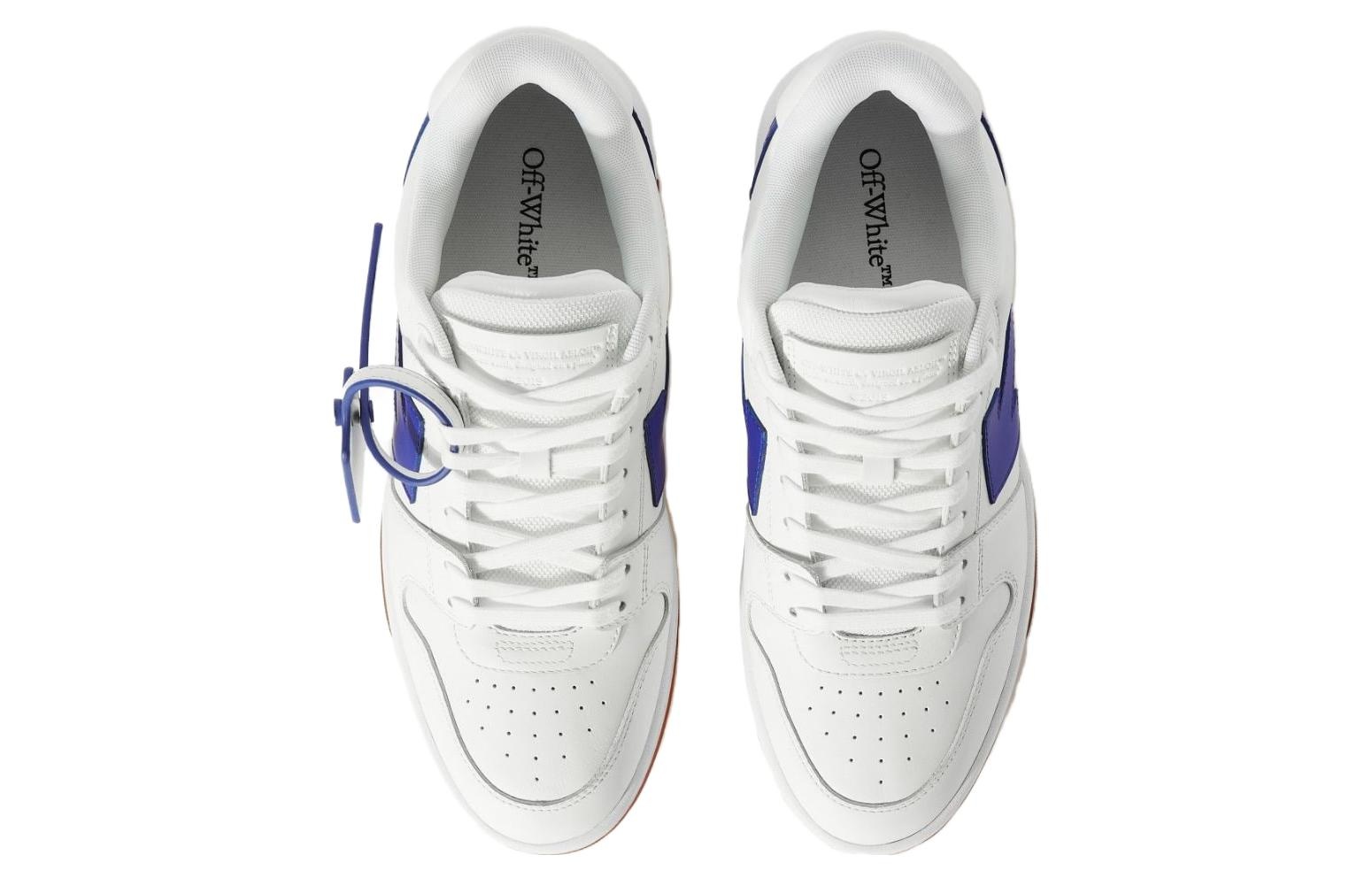 Off-White Out Of Office Low-Top Sneakers 'White Blue Brown' OMIA189F23LEA0030169 - 4