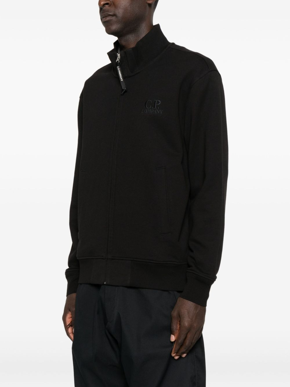 zip-up logo sweatshirt - 3