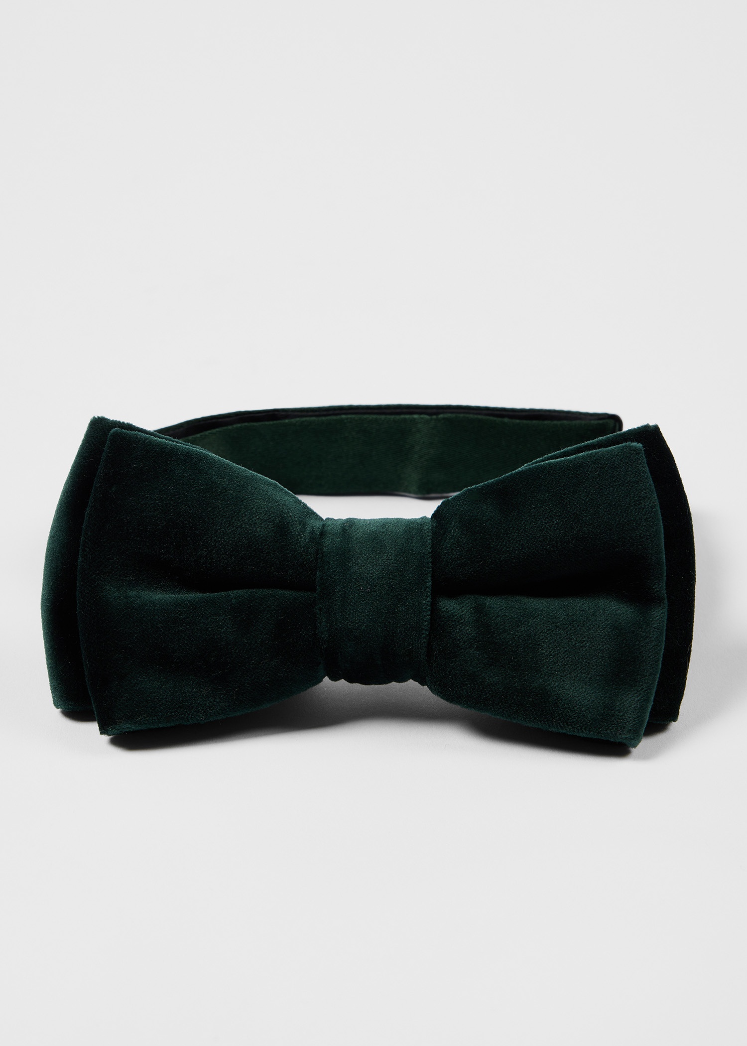 Dark Green Velvet Bow Tie - 3