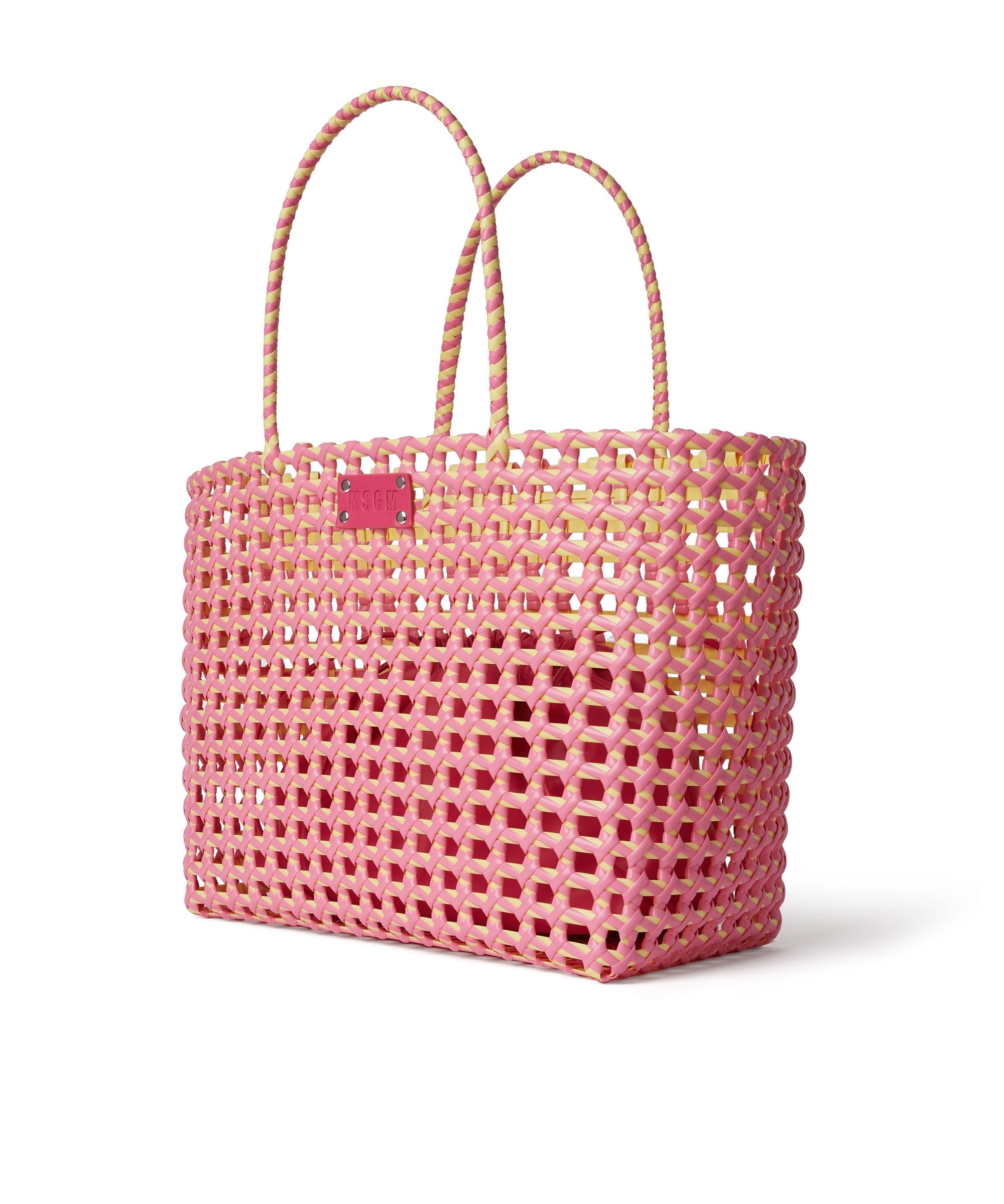 Large woven tote bag with logo - 3