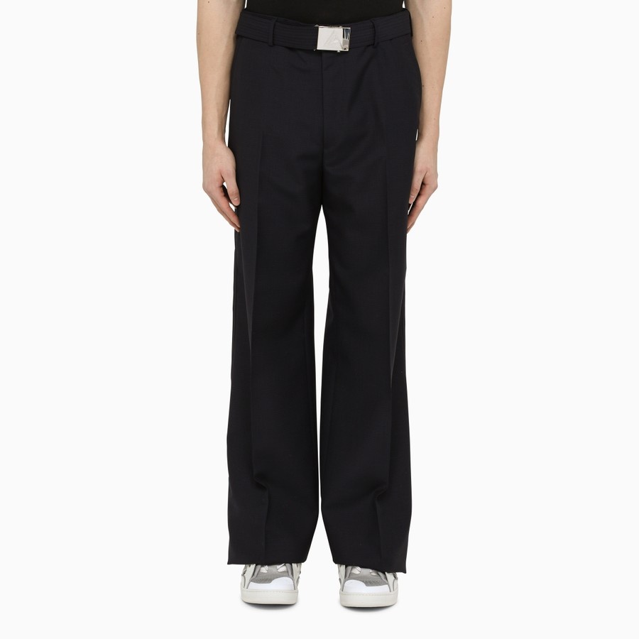 Midnight blue belted trousers - 2