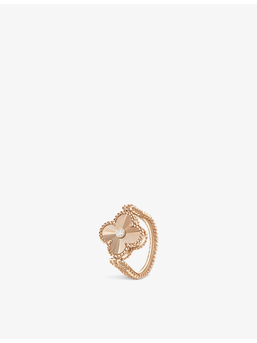 Vintage Alhambra 18ct rose-gold and 0.47ct diamond ring - 1