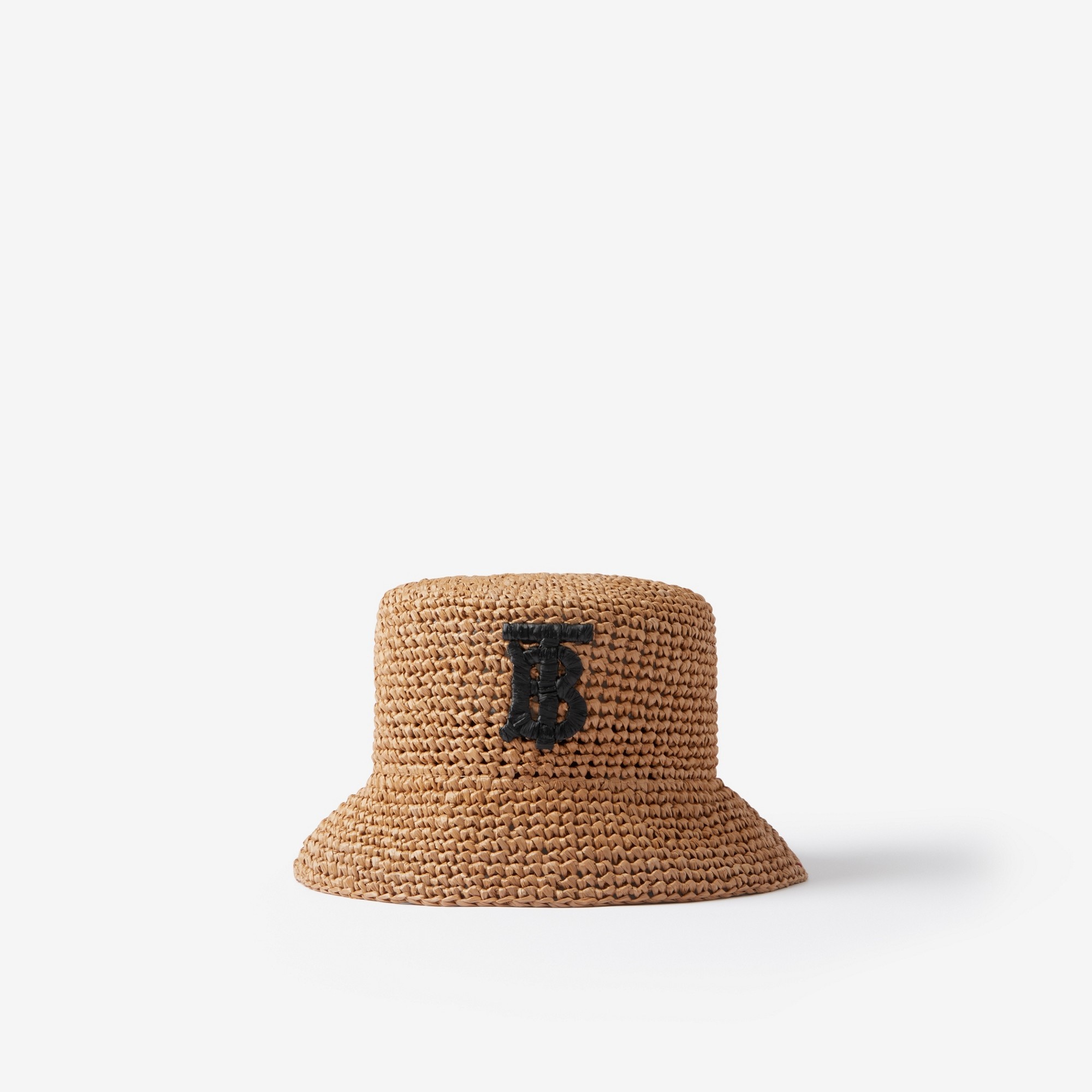 Monogram Motif Raffia-effect Bucket Hat - 1