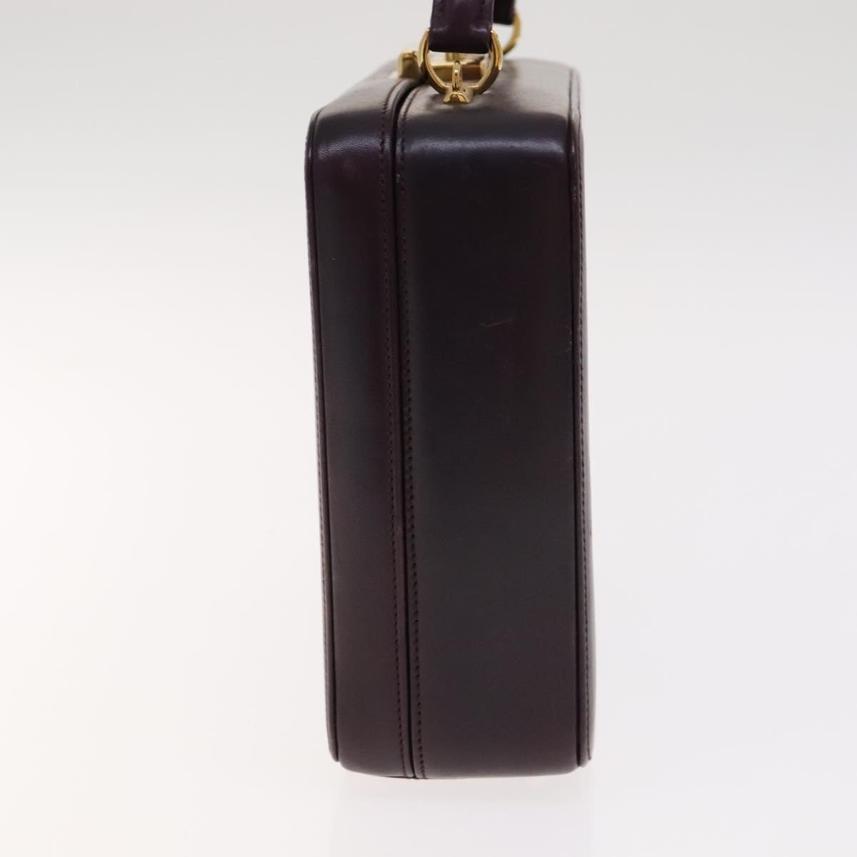 GUCCI Hand Bag Leather Purple Gold - 3