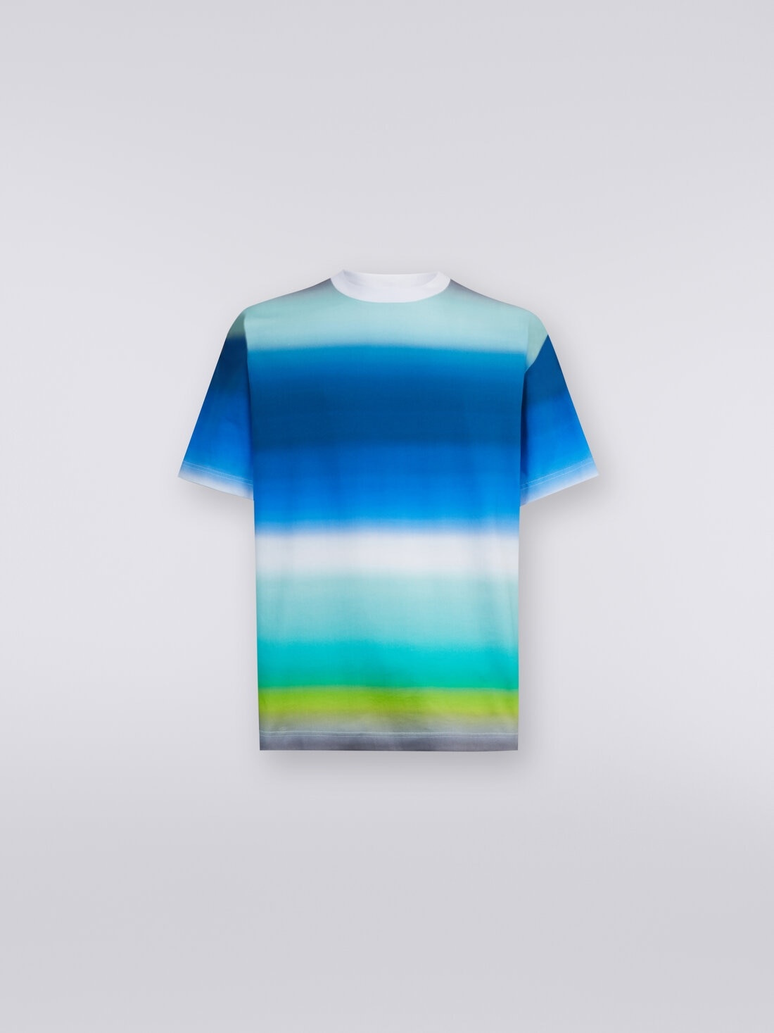 Oversized T-shirt in cotton with dégradé print - 1