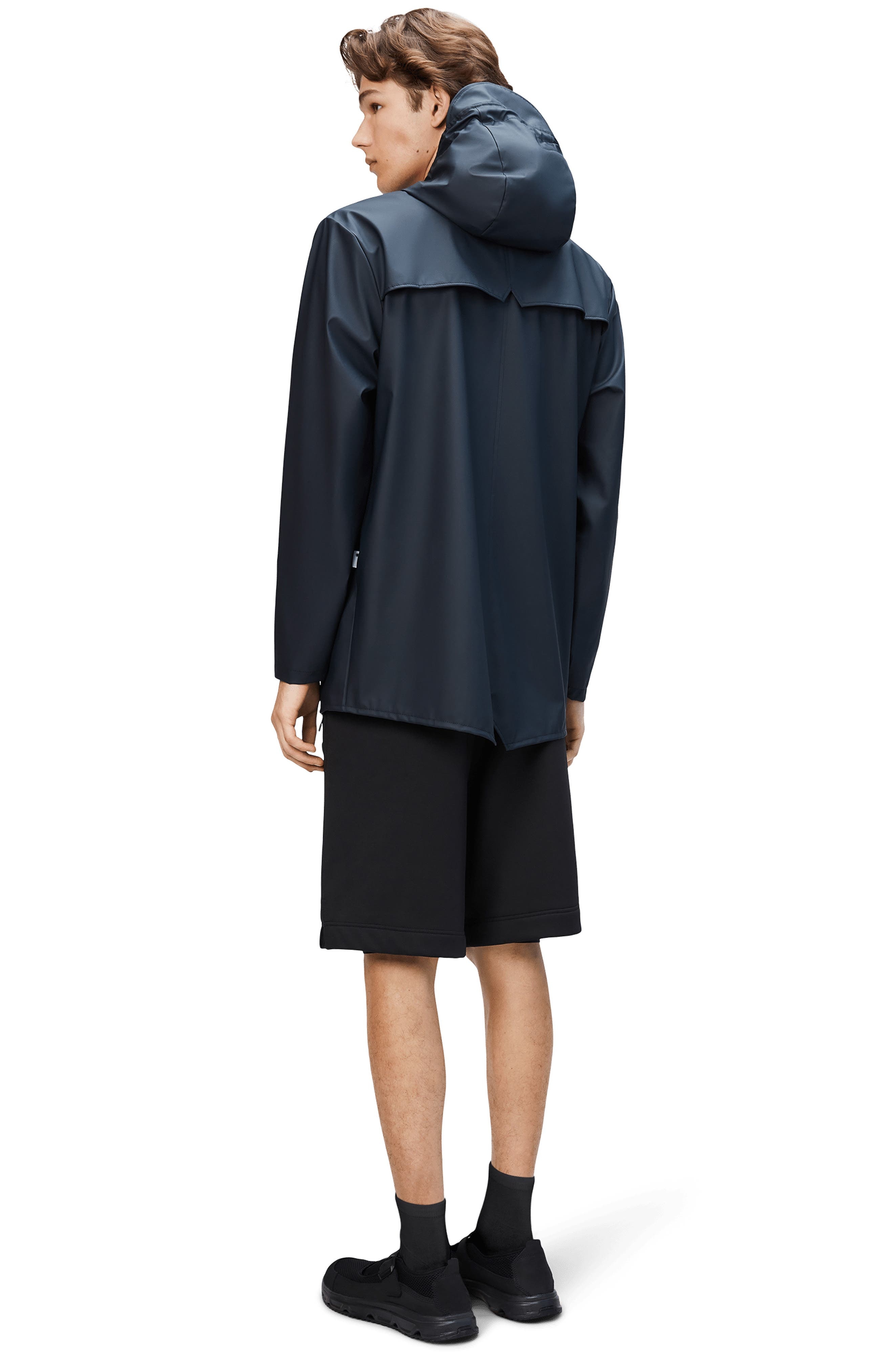 Rains Gender Inclusive Lightweight Hooded Waterproof Rain Jacket in Navy at Nordstrom - 4