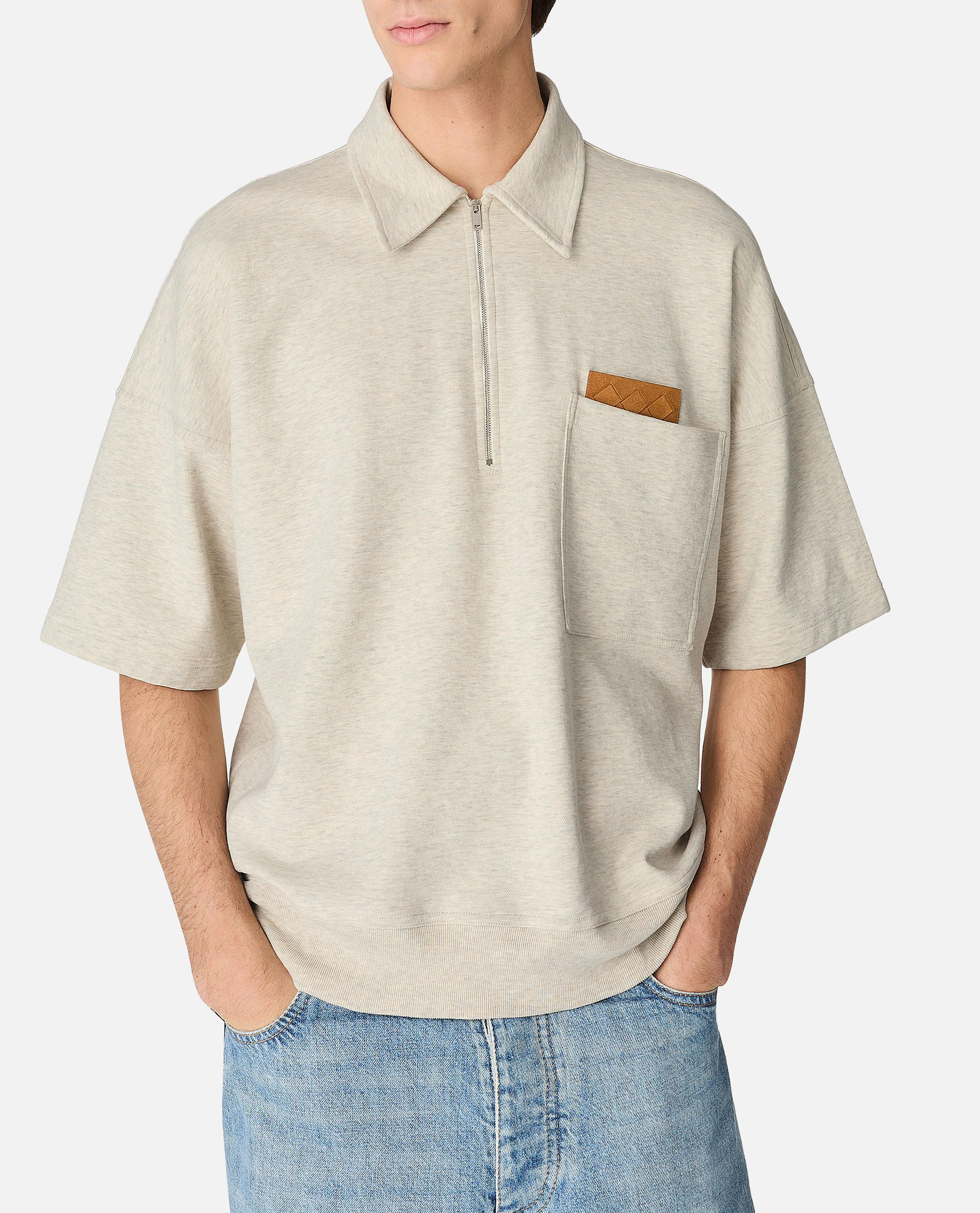 DOUBLE COTTON MELANGE POLO - 1