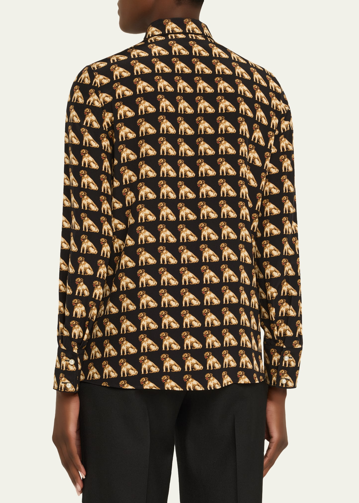 Charles Pug Crepe De Chine Blouse - 3