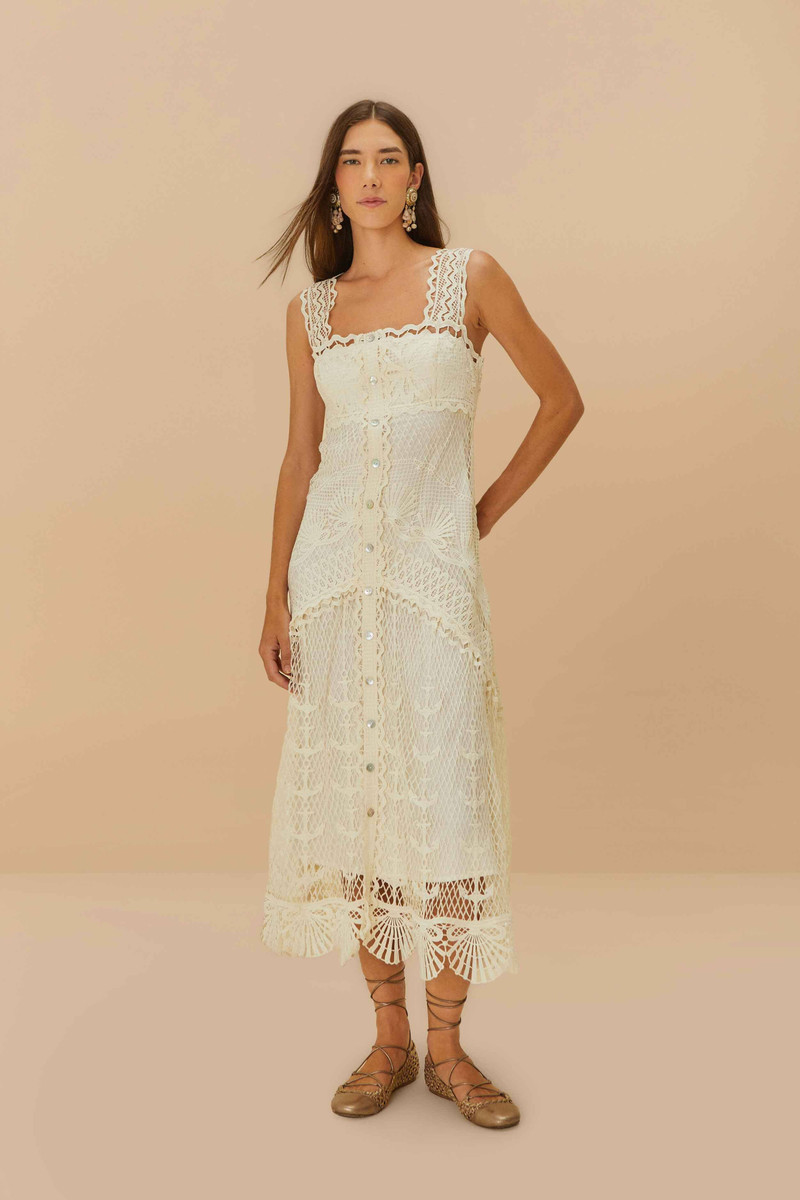 Off-White Nautical Guipure Maxi Dress 1