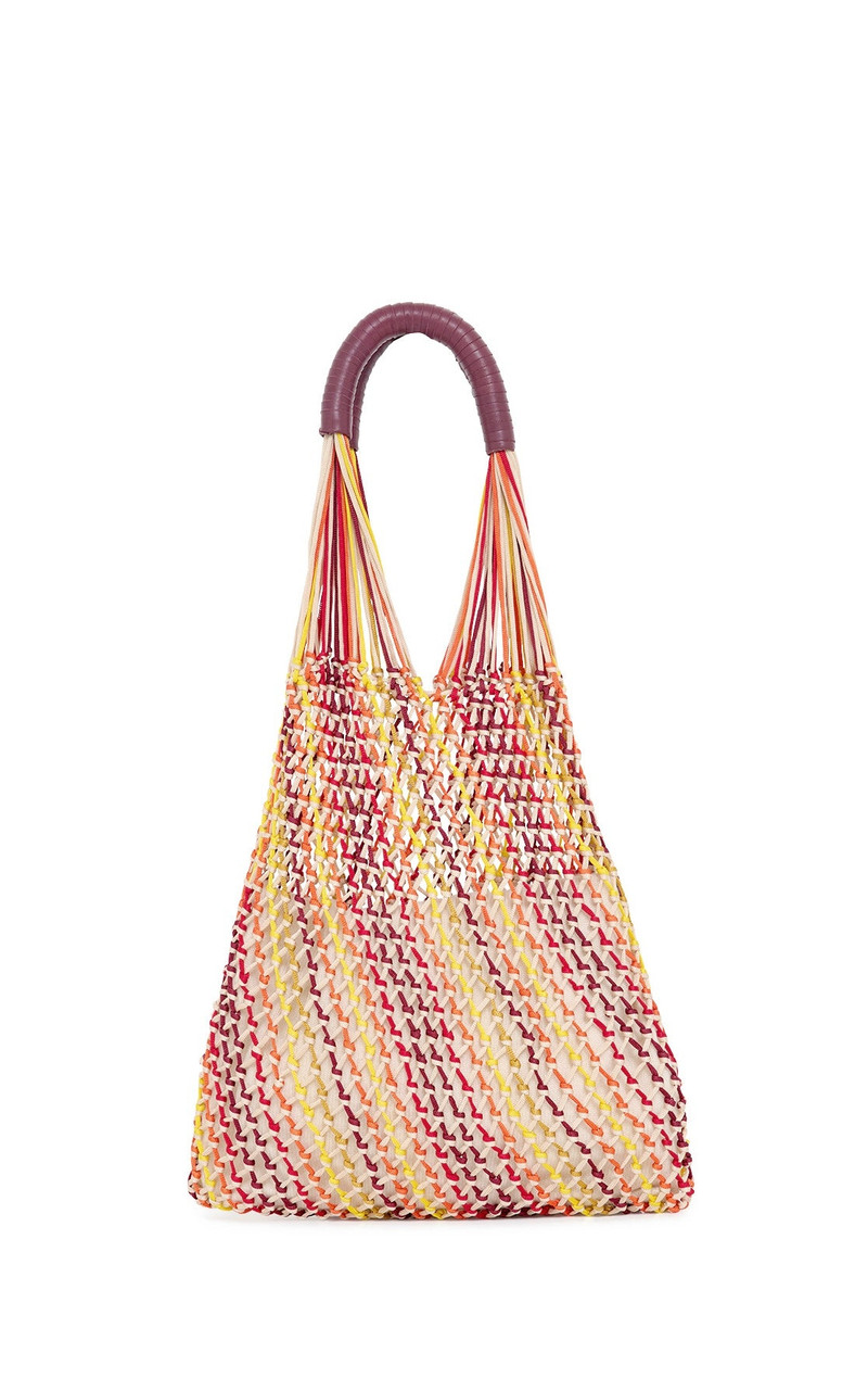 Hybris Macrame Hobo Bag in Multi Silk 1
