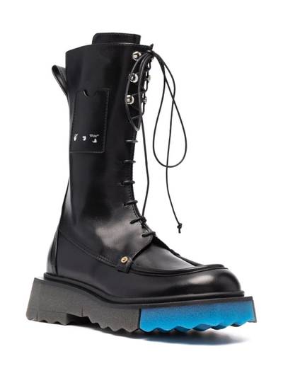 Off-White sponge-sole lace-up boots outlook