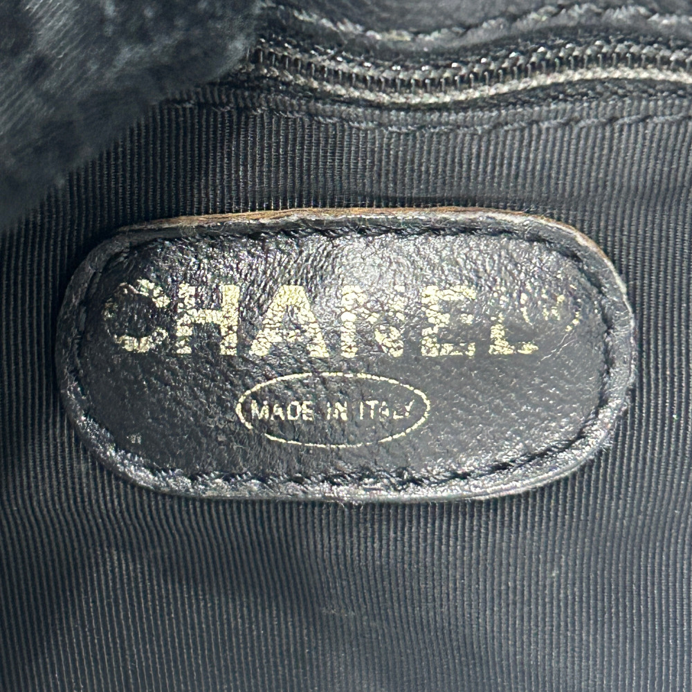 Chanel No. 5 Black Leather Duffel Bag - 18