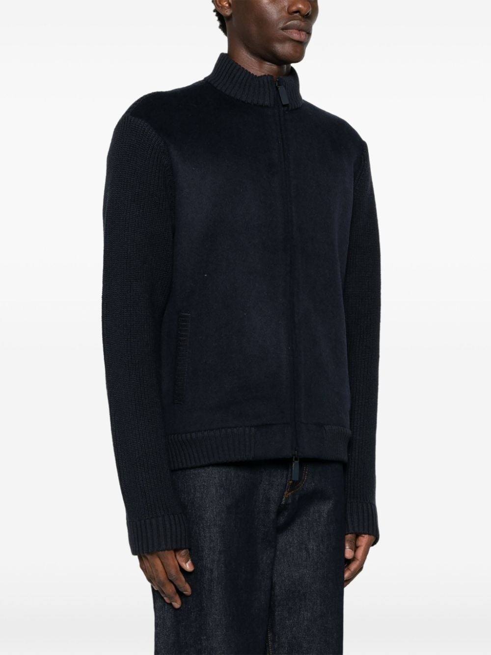 panelled cardigan - 3