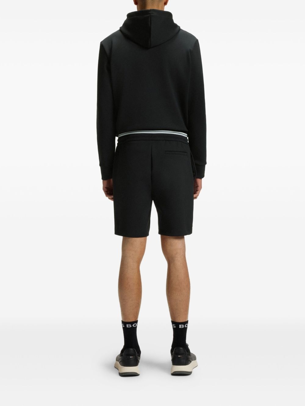 logo-embroidered track shorts - 3