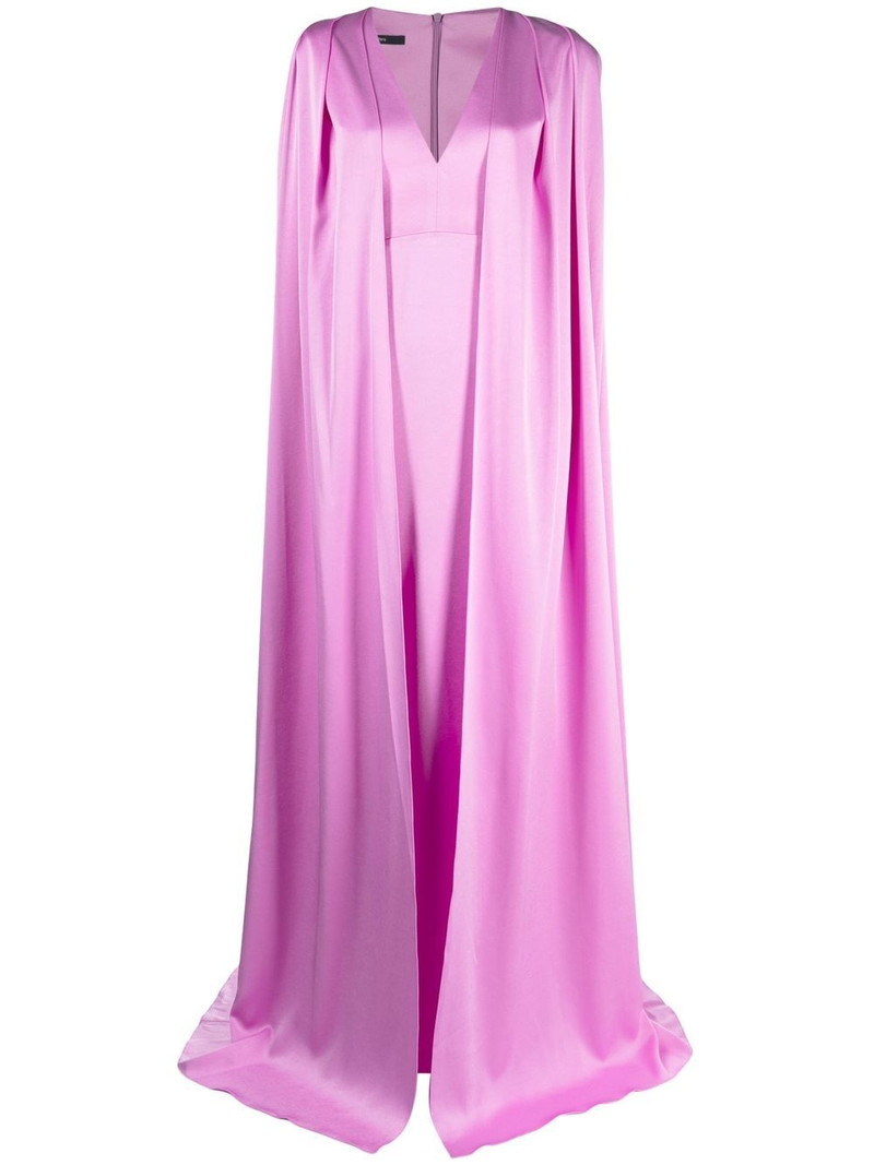 V-neck cape gown 1