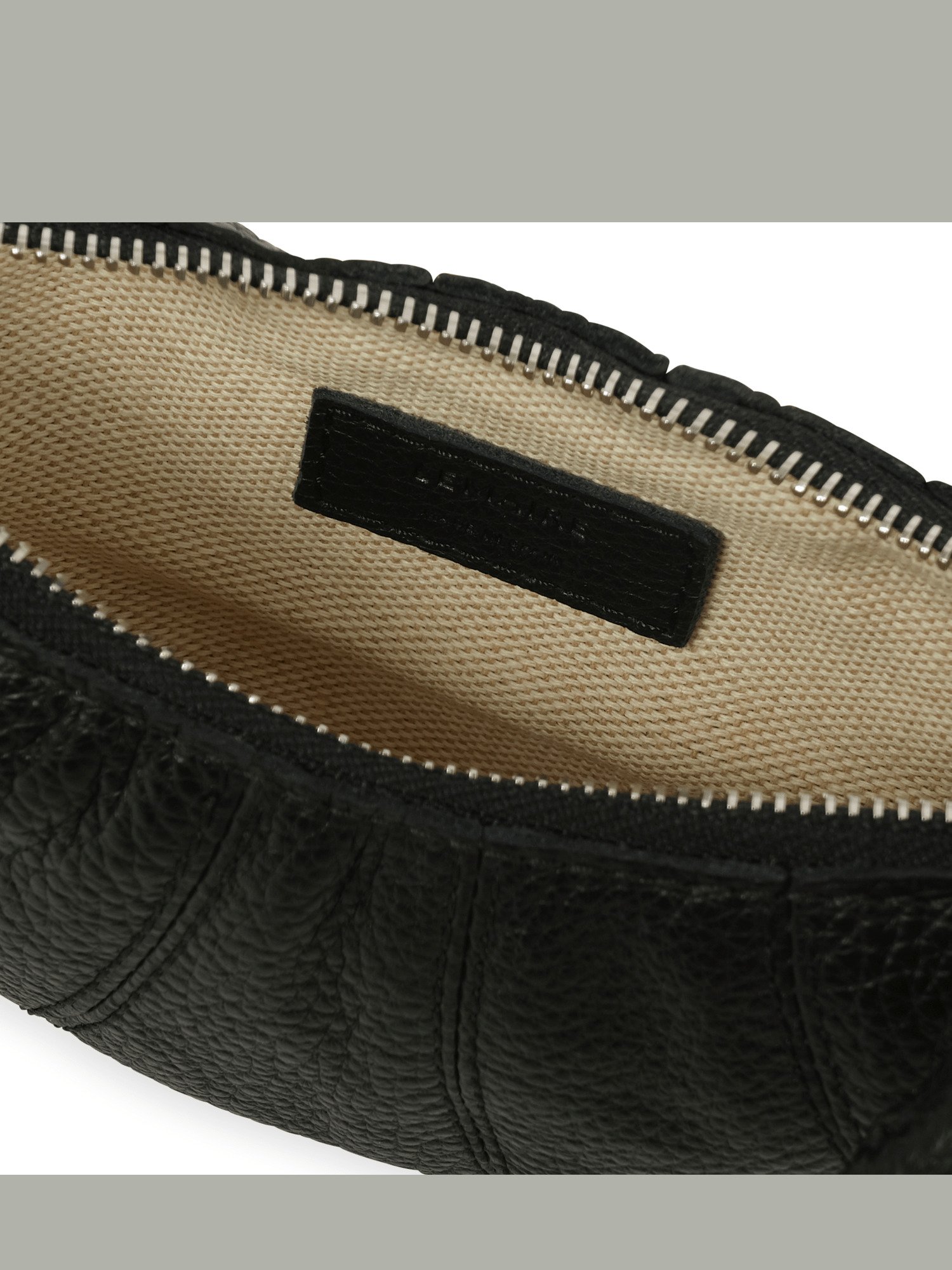 Crossbody Croissant Coin Purse in Black - 3