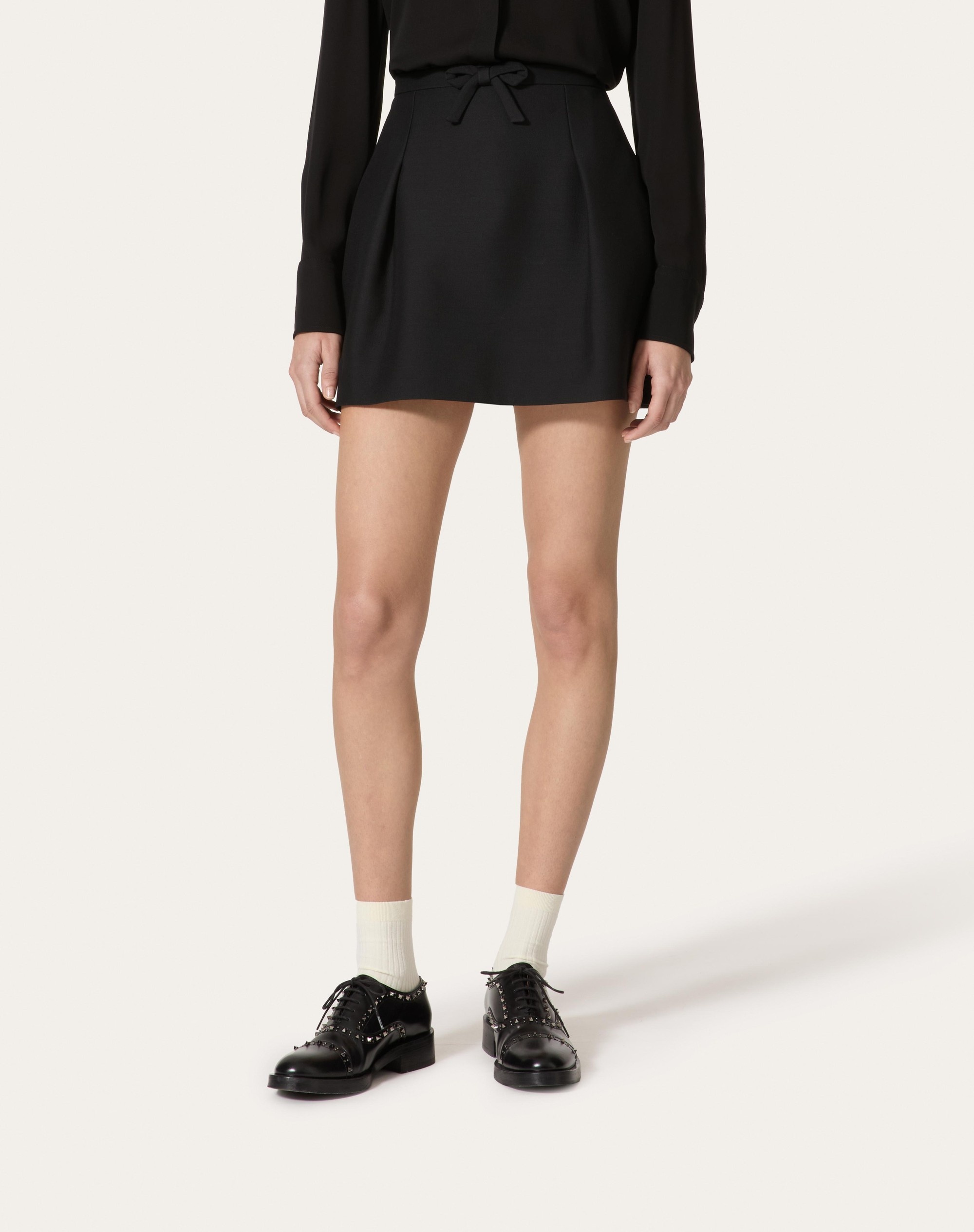 スカート VALENTINO CREPE COUTURE SKIRT Crepe Couture Short Skirt for Woman in Birch | Valentino US