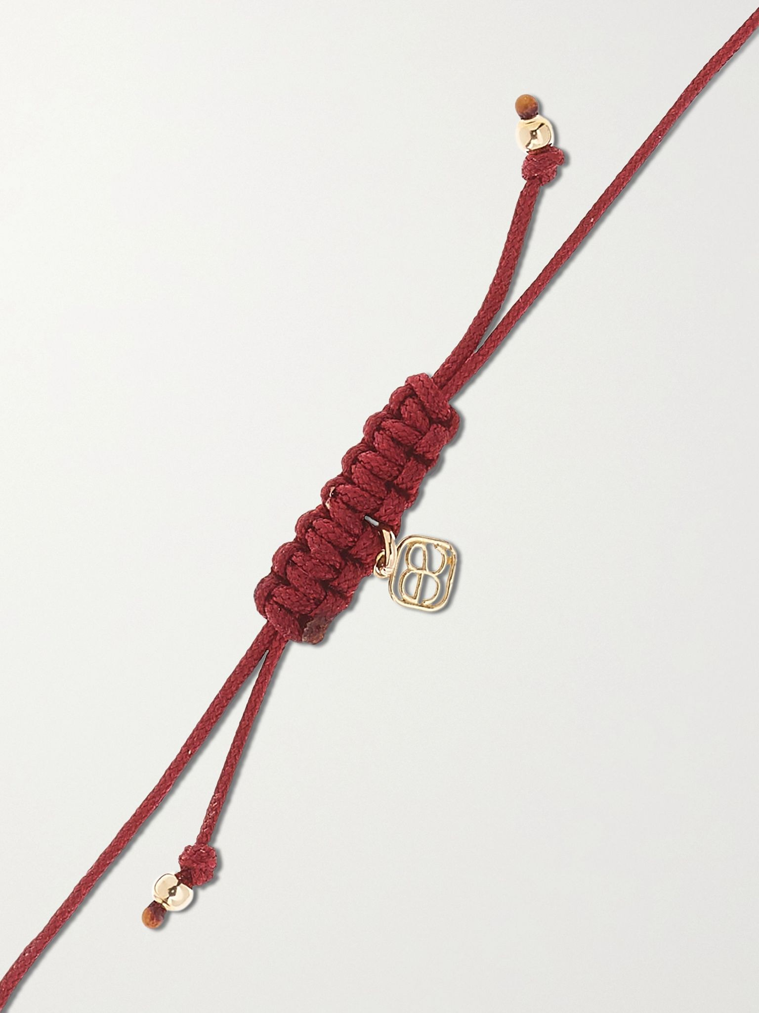 Hamsa 14-karat gold, cord and diamond bracelet Gold - 3