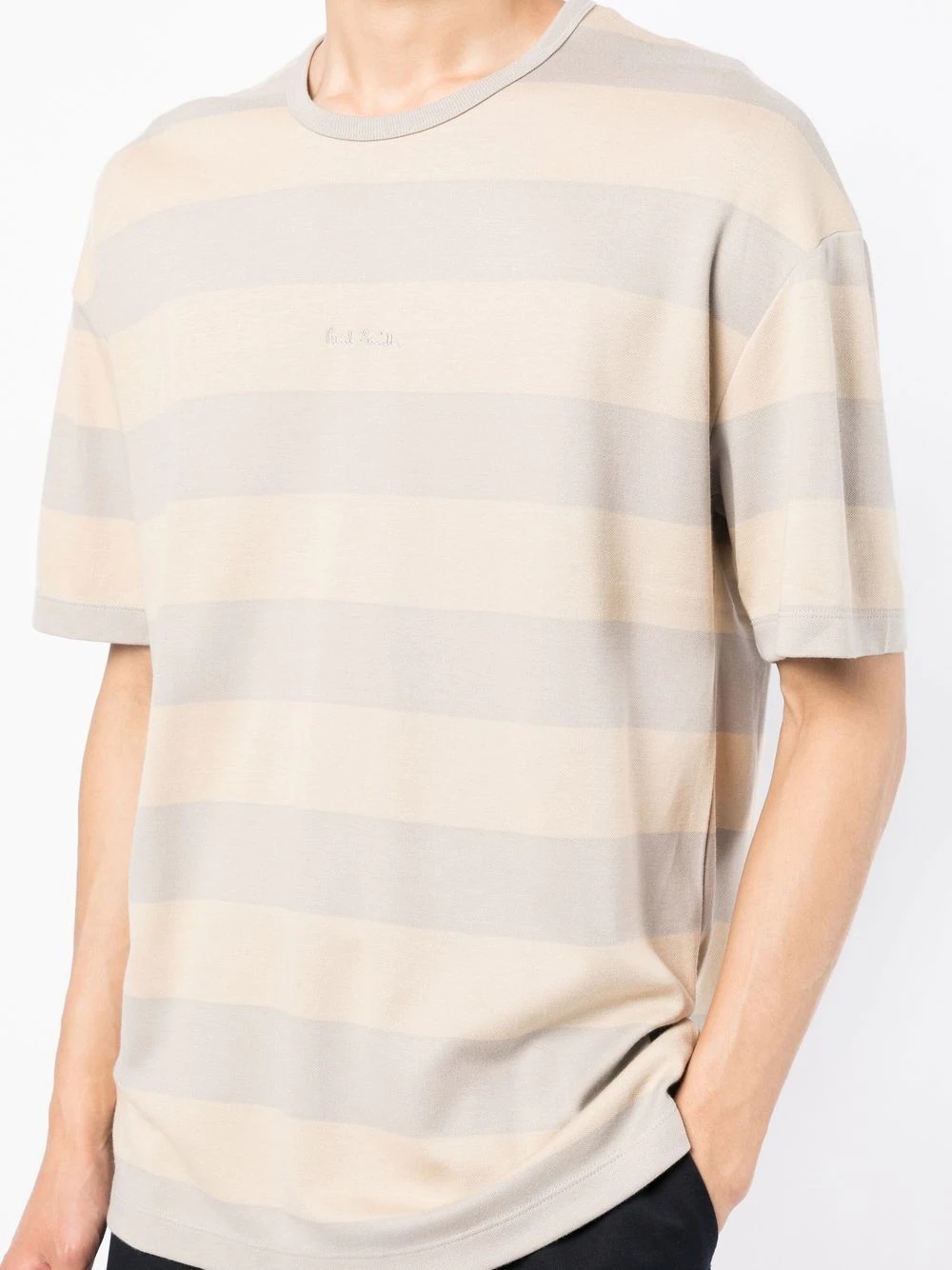 striped crew-neck T-shirt - 5