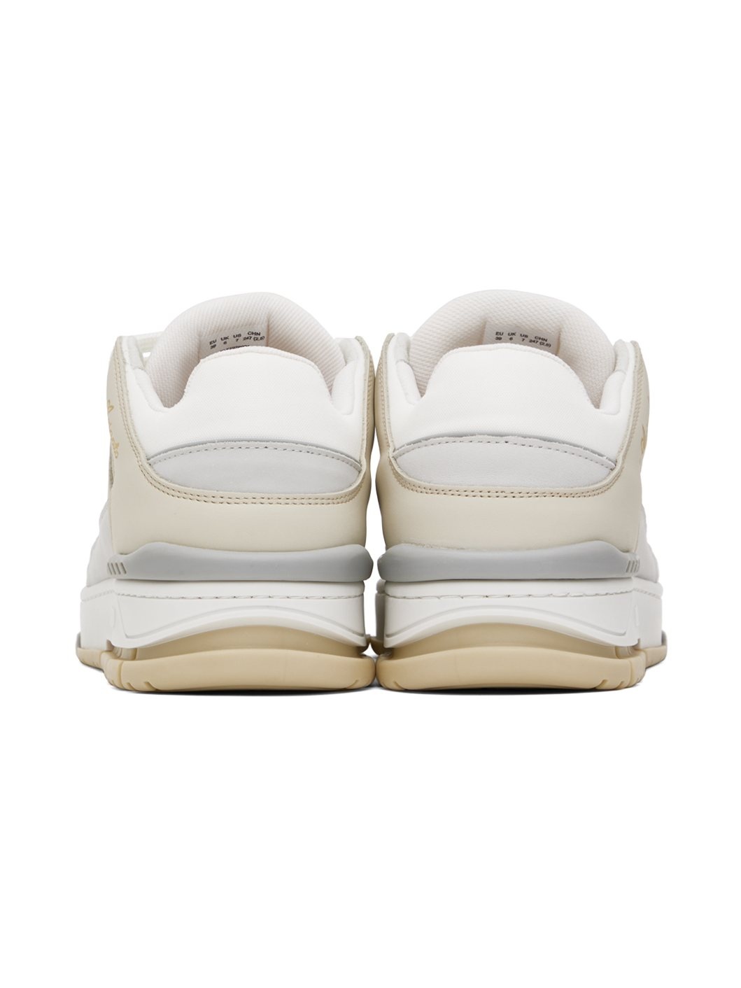 White & Beige Area Lo Sneakers - 2