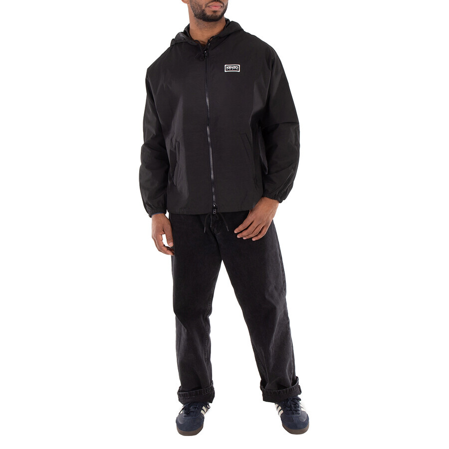 Kenzo Drawstring Logo-Patch Windbreaker Jacket - 4