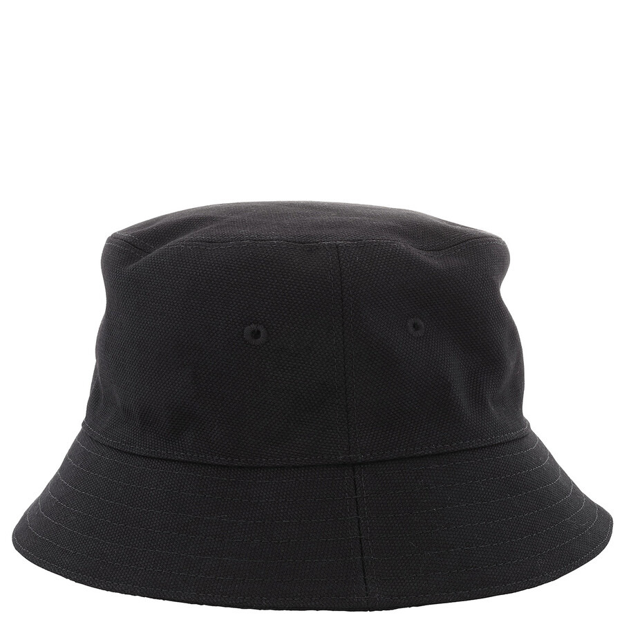 Burberry Black Canvas Logo Hat, Size Small - 5