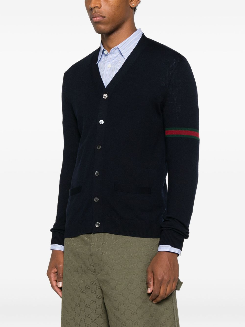 button-fastening cardigan - 3