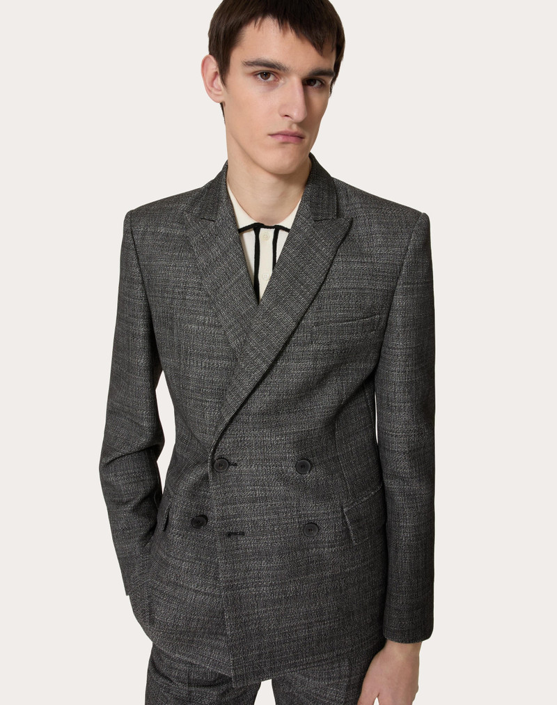 DOUBLE-BREASTED WOOL TWEED JACKET 5