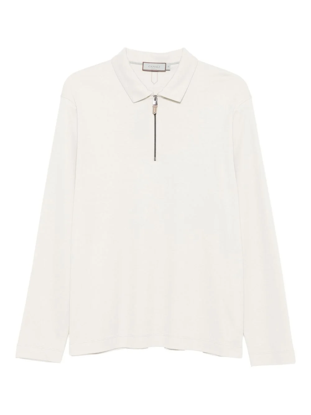 zip-neck polo sweater - 1