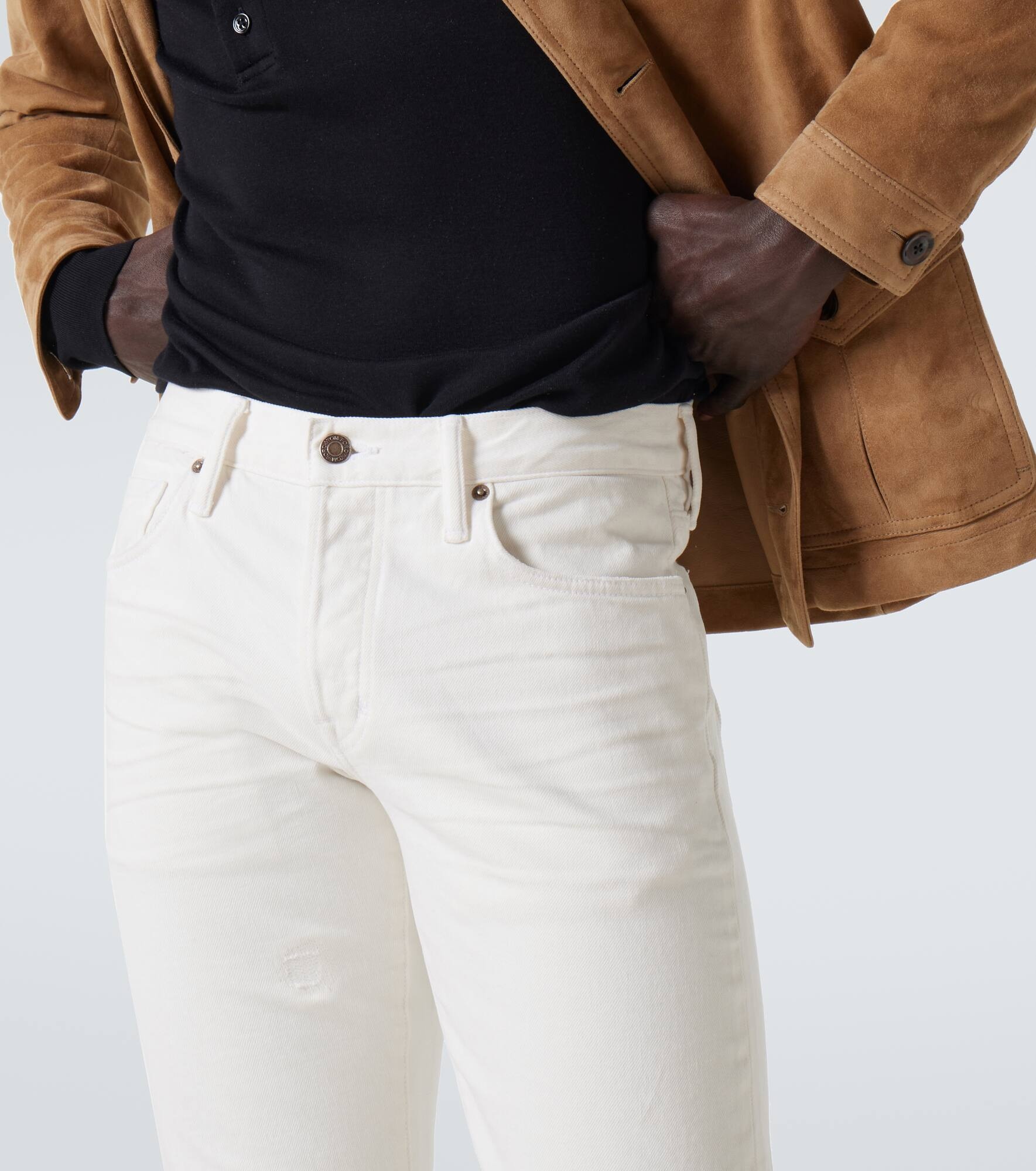 Distressed slim jeans - 5