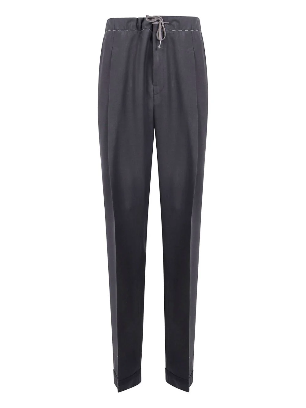 drawstring pleated trousers - 1