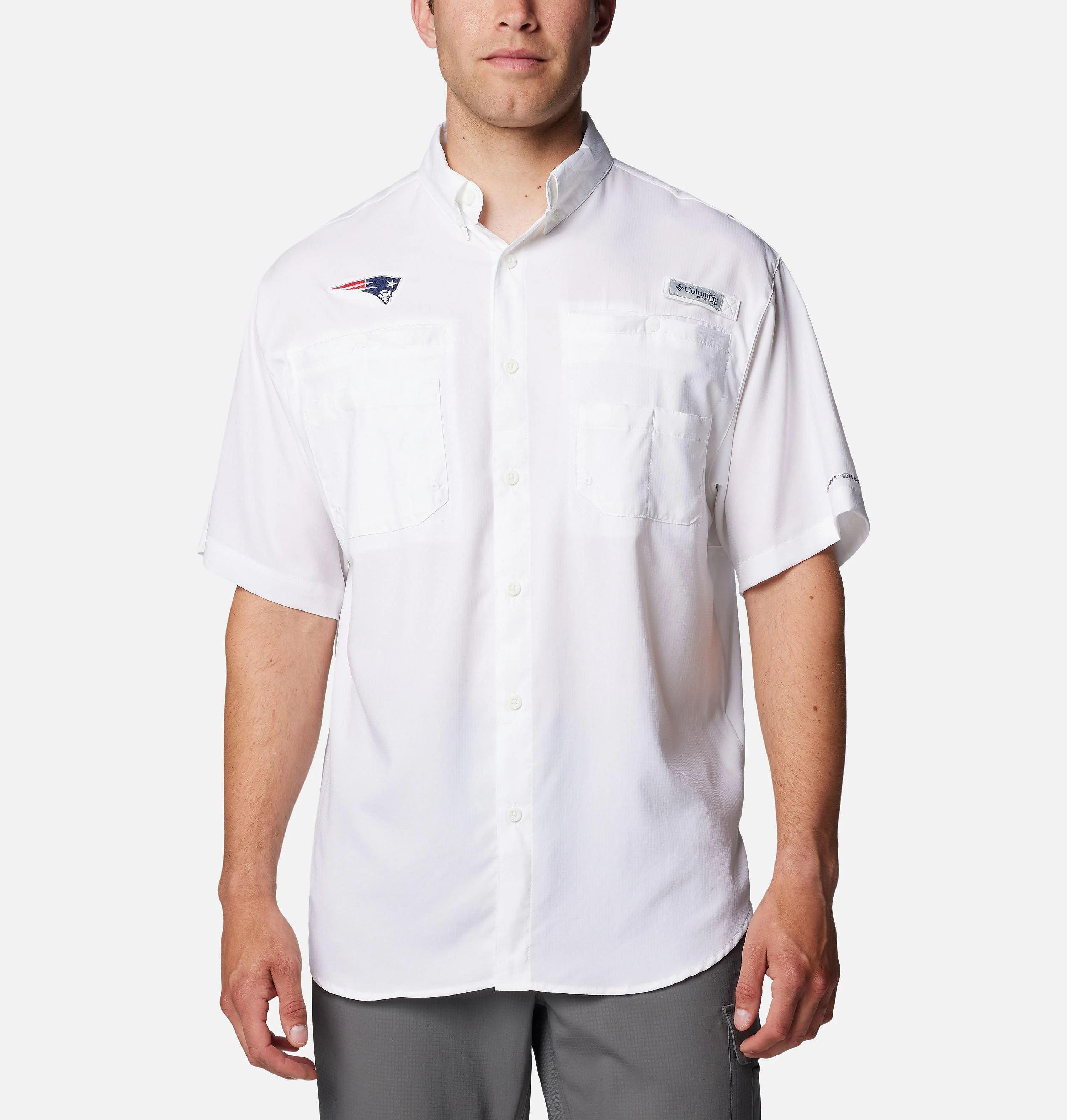 Men's PFG Tamiami Short Sleeve Shirt - New England Patriots - 1