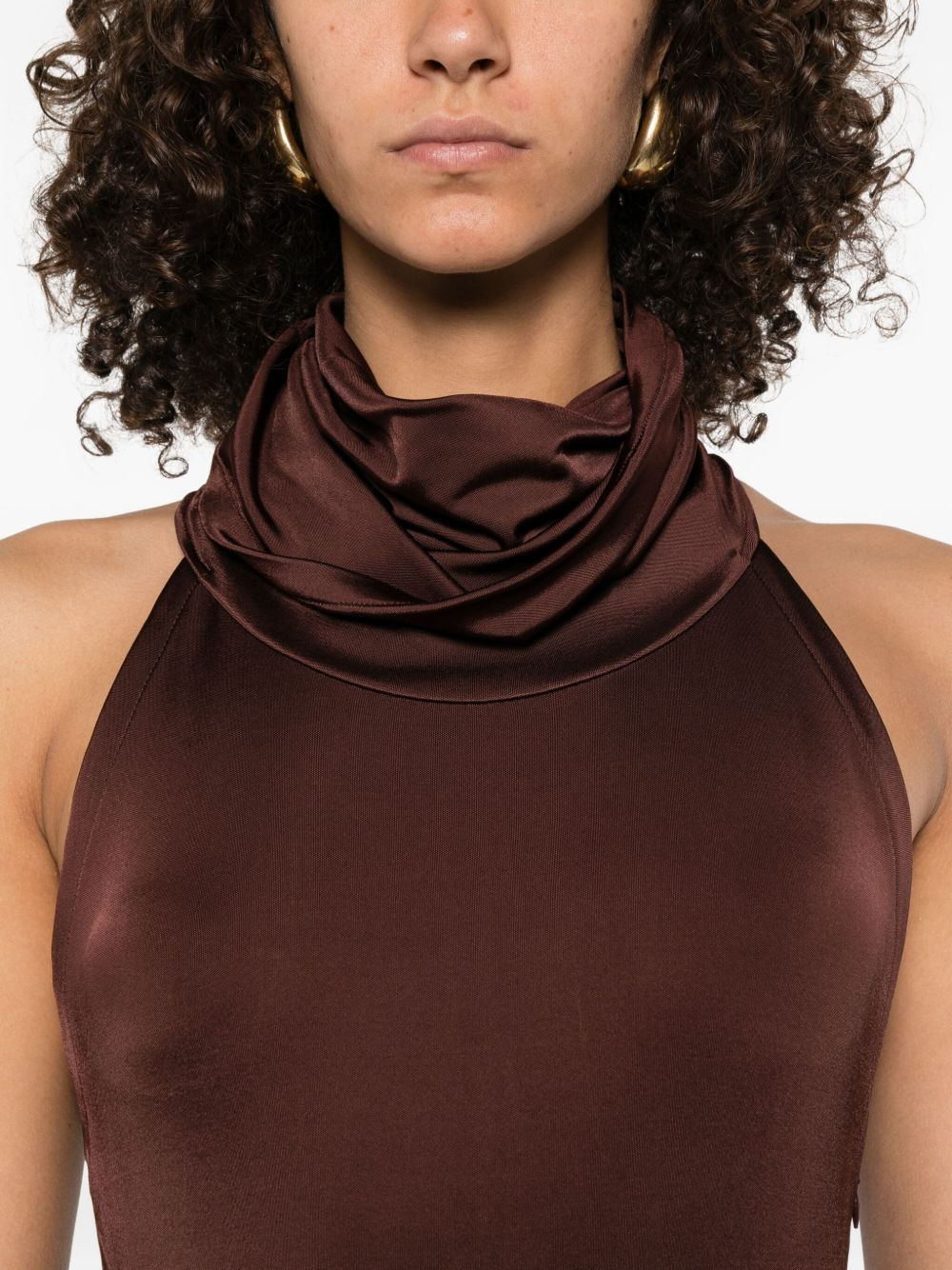 high-neck dress - 5