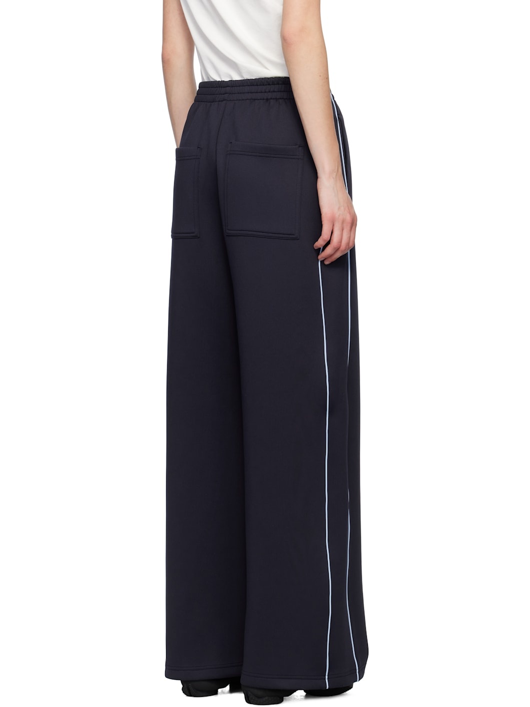 【関税込み】We11done ネイビー Sporty Selldone ラウンジパンツ We11done Navy Sporty Selldone Lounge Pants | REVERSIBLE