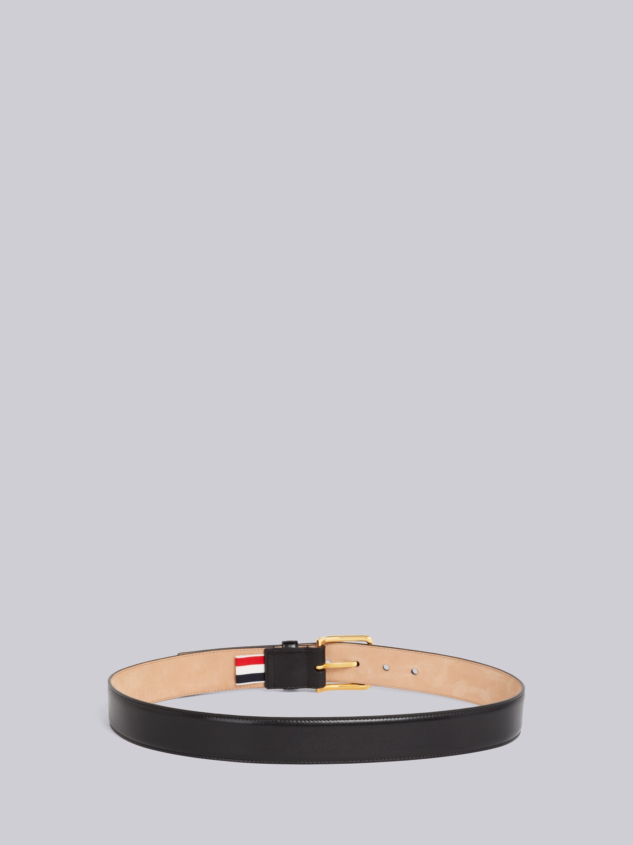 Black Box Calf Enamel Stripe Corner Classic Belt - 4