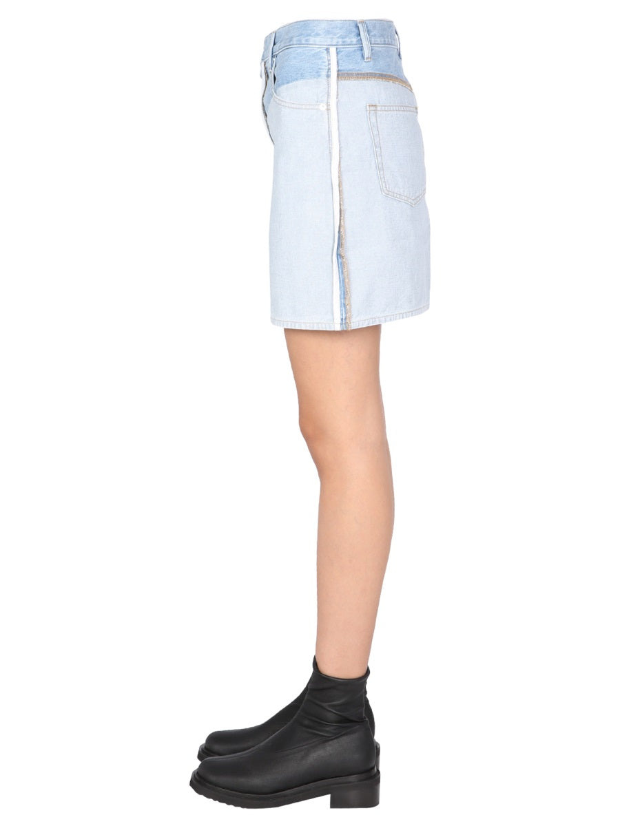 Revers Denim Skirt - 3