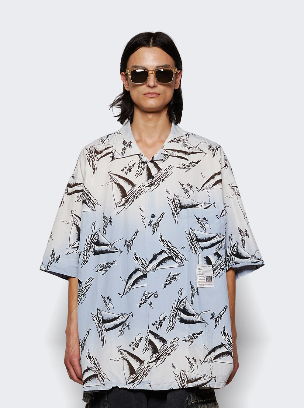 Vintage Like Aloha Shirt Light Blue - 2