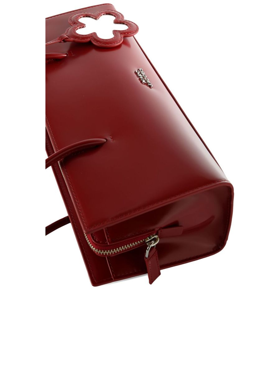 Flowerembellished Leather Tote Bag - 2