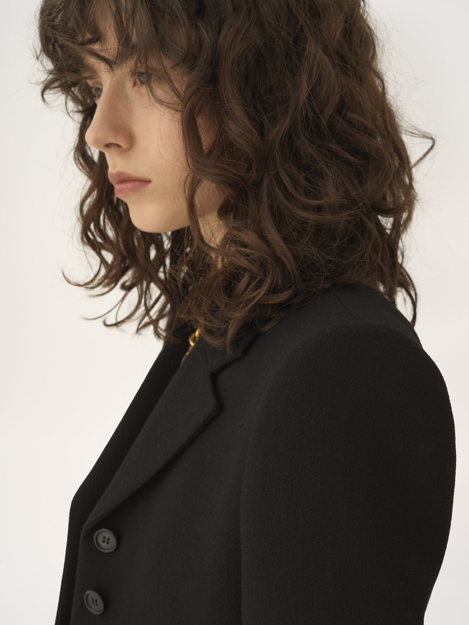 CROPPED SPENCER JACKET IN WOOL CRÊPE - 7