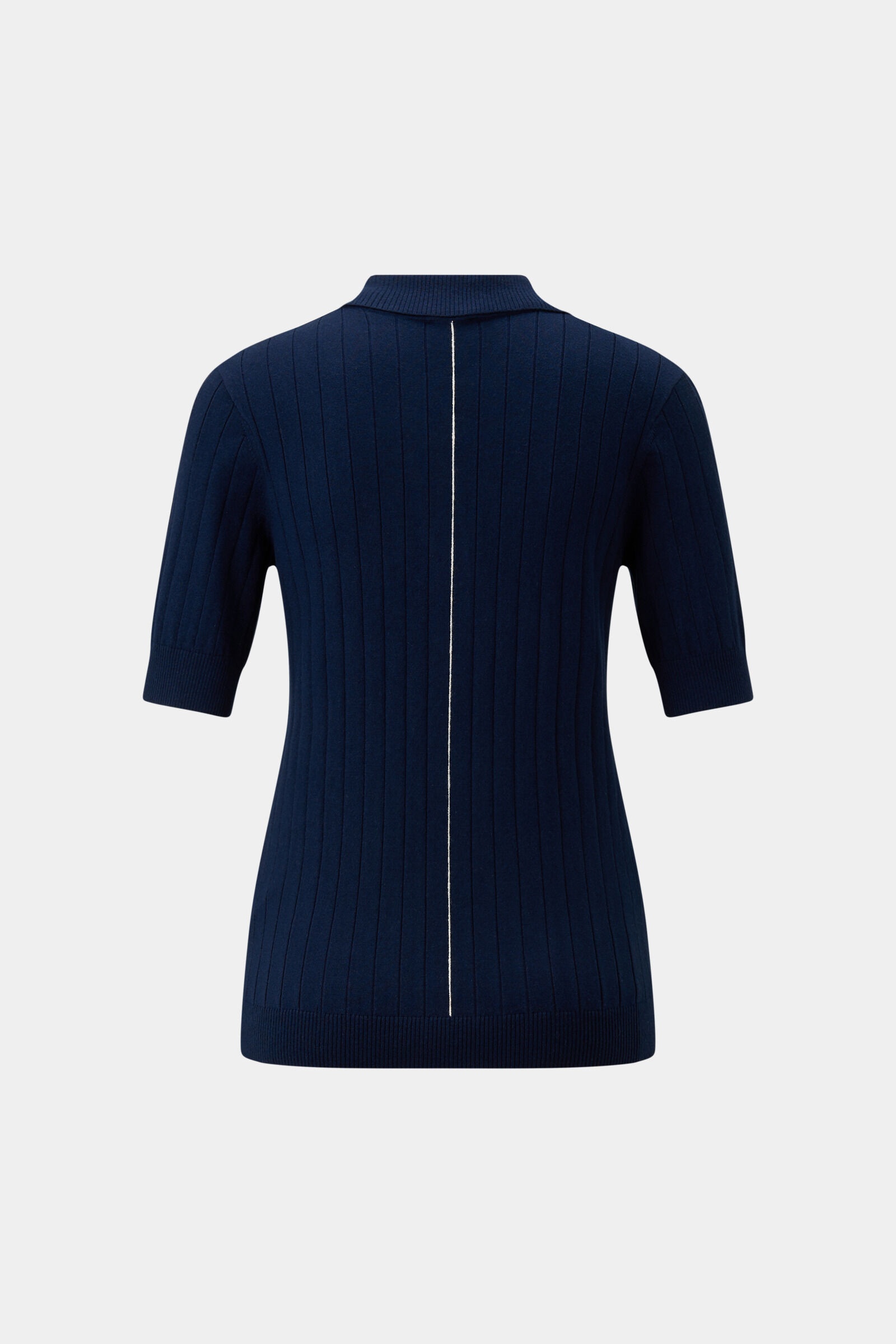 Knitted polo shirt June in Navy blue - 6