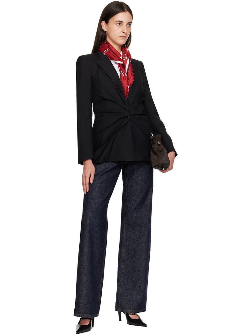 Givenchy Red 'GIVENCHY' Shadow Square Scarf outlook