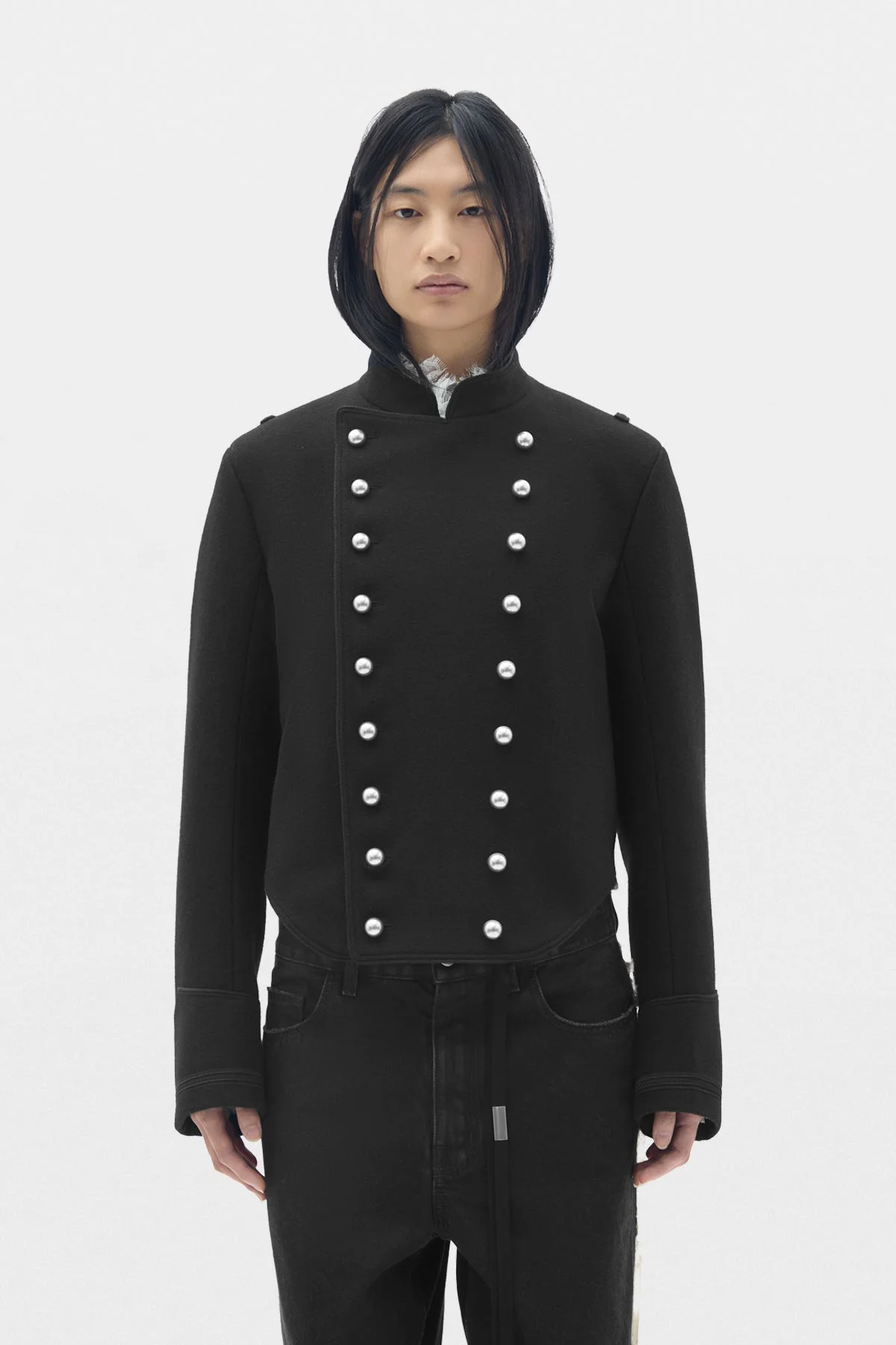 Noha Double Breasted Cropped Marsina Jacket - 1