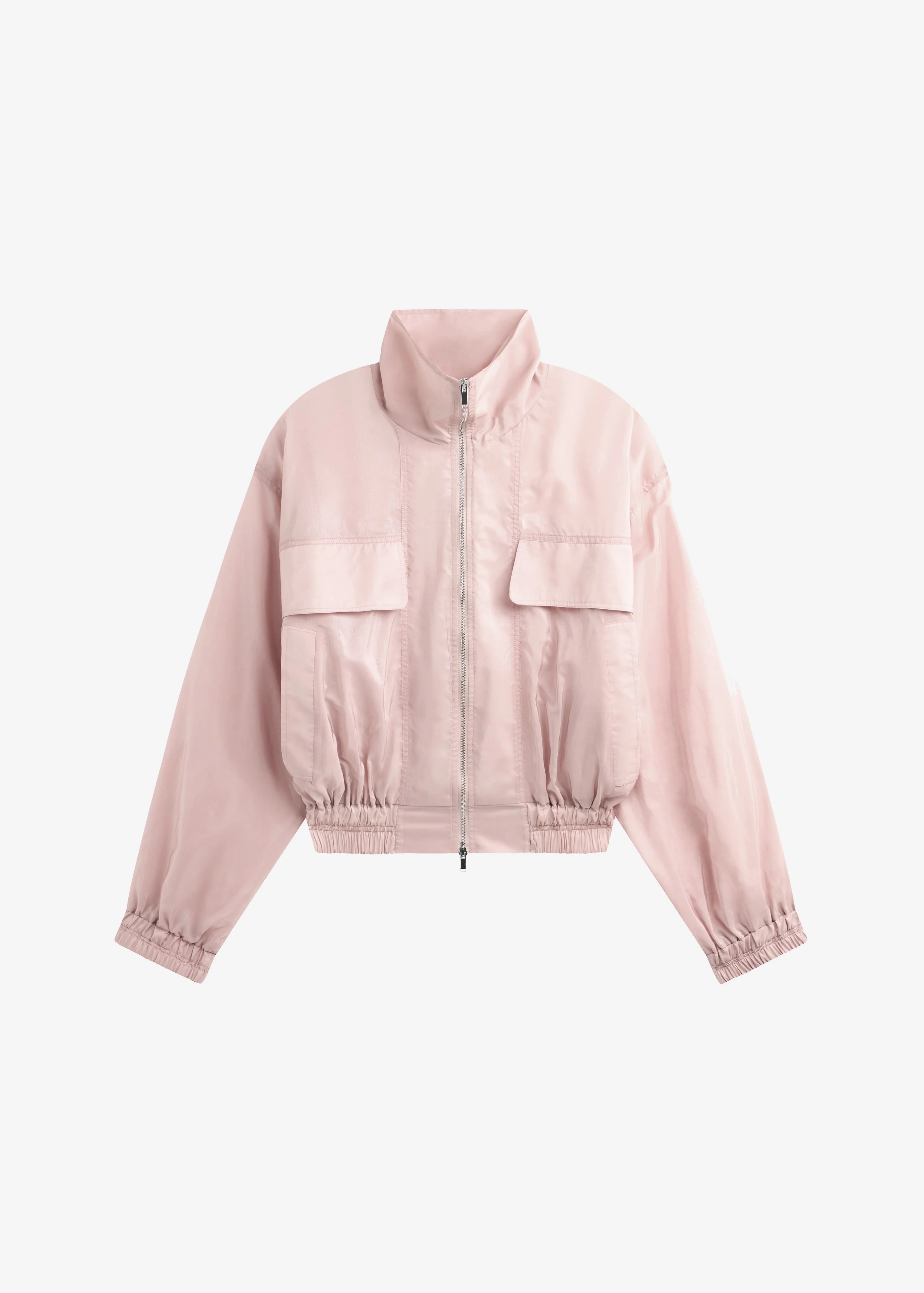 Drea Sheer Bomber Jacket - Faded Pink - 1