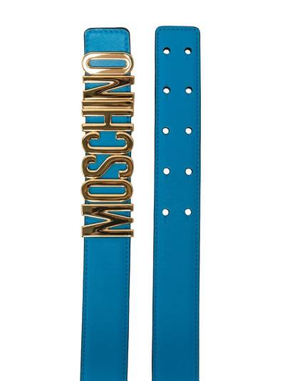 Moschino logo-lettering leather belt outlook